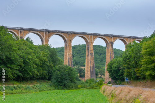 The viaduct near Souillac in the Midi-Pyrenees region of southern France photo