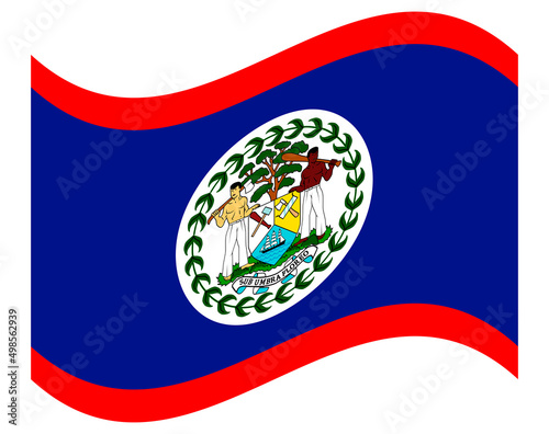 Flag of Belize. Accurate dimensions, element proportions and colors.