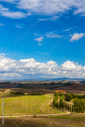 Typical Tuscan landscape in Val d'orcia, Italiy