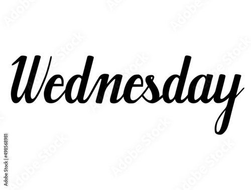 Wednesday - modern brush calligraphy - used on poster, tshirts, banners, planner, blogs, stickers. photo