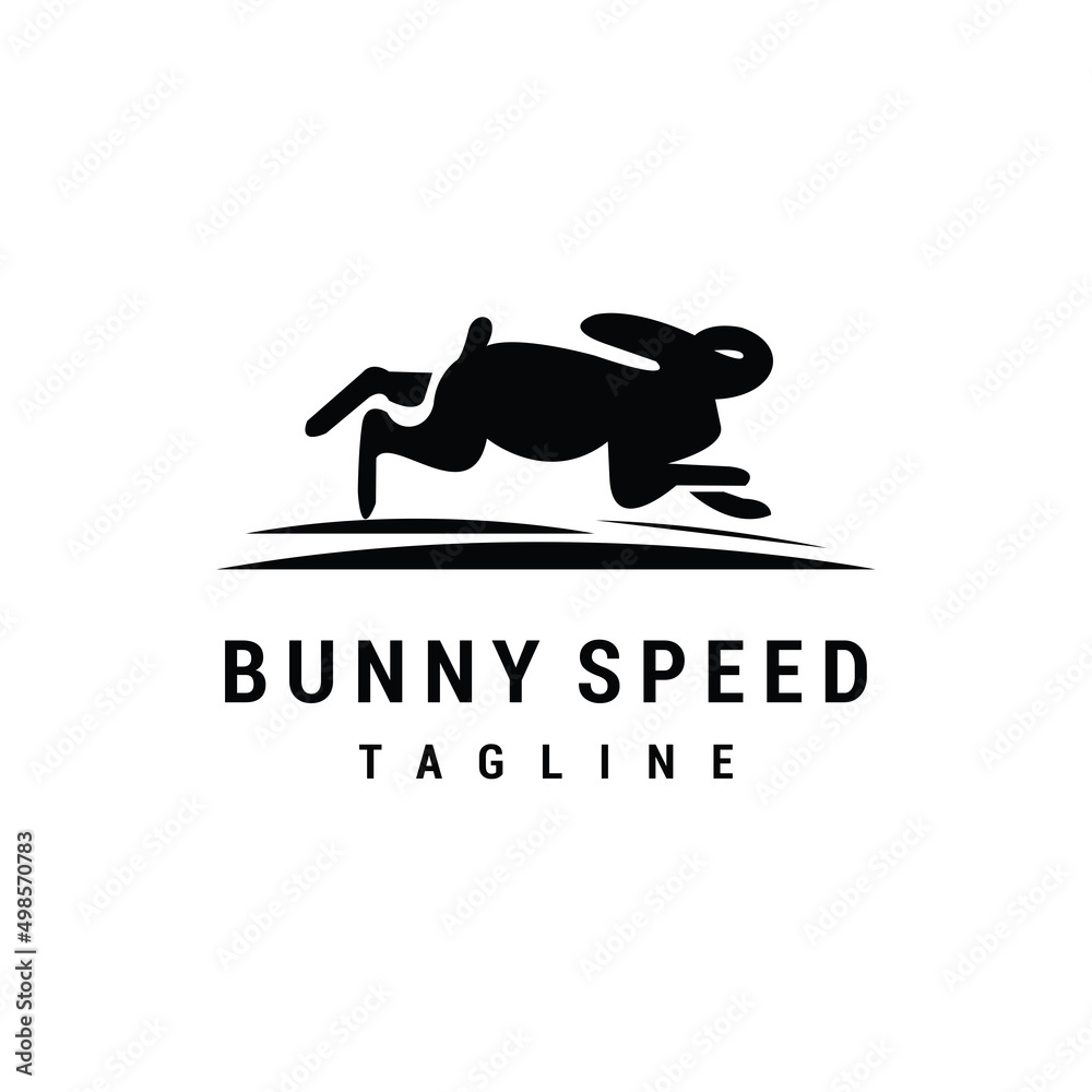 Minimalist And Simple Rabbit Logo Icon Design Template - Vector
