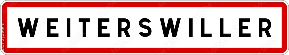 Panneau entrée ville agglomération Weiterswiller / Town entrance sign Weiterswiller