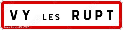 Panneau entrée ville agglomération Vy-lès-Rupt / Town entrance sign Vy-lès-Rupt