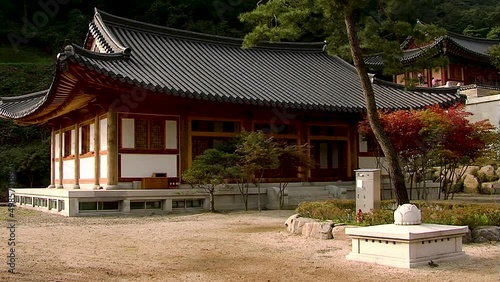 Korean traditional house. The Buddhist Temple In Haeinsa Monastery. South Korea photo