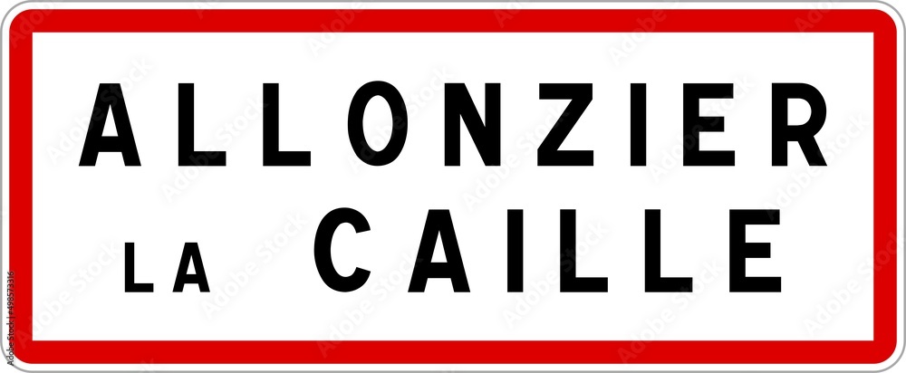 Panneau entrée ville agglomération Allonzier-la-Caille / Town entrance sign Allonzier-la-Caille