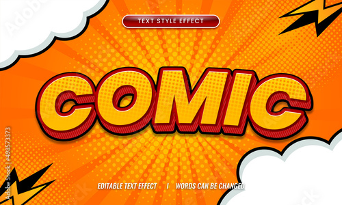 Comic editable text effect in comic style suitable for comic book Premium Vector