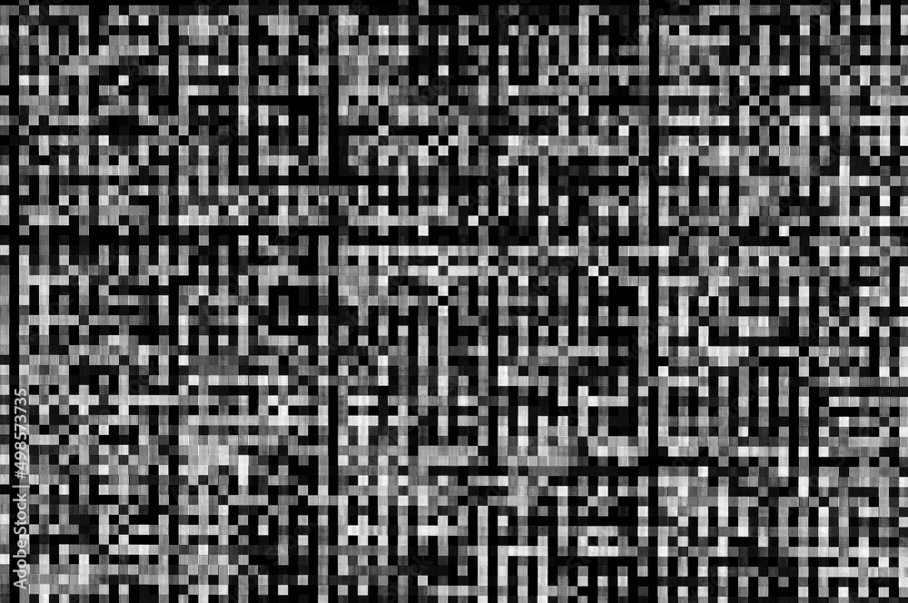 Pixel pattern of a digital glitch / Abstract black and white pixel pattern background of a digital glitch. Pixel pattern of a digital glitch / Abstract black and white pixel pattern background of a digital glitch.