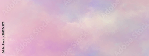 Abstract cloudy light blue or pink or white watercolor background, soft pastel pink evening natural blue sky with clouds, Abstract pink watercolor on paper.The color splashing in the paper for design.