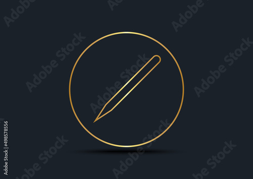 Tablou canvas Abstract background of Stylus pen,Gold color,vector illustrations