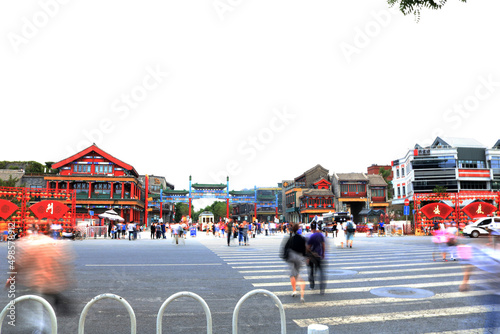 Canvas Print Busy street in Beijing, China in long exposure