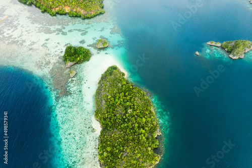Nature boasts the most beautiful art on earth. High angle shot of the wonderful Raja Ampat Islands in Indonesia. © Terrence W/peopleimages.com