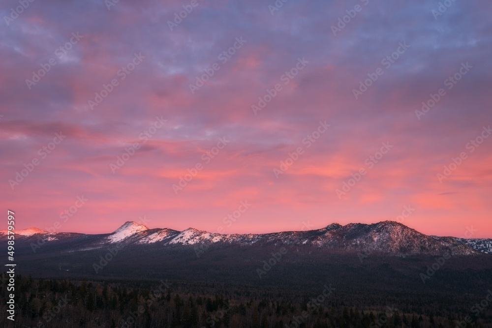 Obraz premium sunset in the mountains