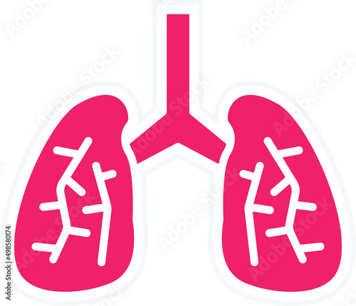Vector Design Lungs Icon Style