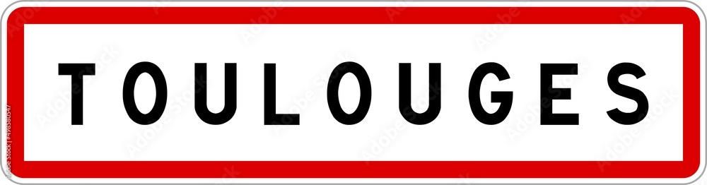 Panneau entrée ville agglomération Toulouges / Town entrance sign Toulouges Panneau entrée ville agglomération Toulouges / Town entrance sign Toulouges