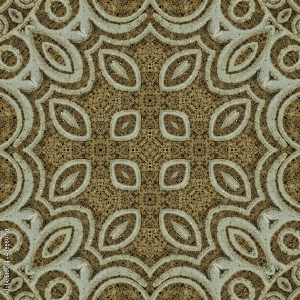 Traditional mystic background design. Arabesque ethnic texture. Geometric stripe ornament cover photo. Turkish fashion for floor tiles and carpet. Repeated pattern design for Moroccan textile print