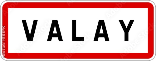 Panneau entrée ville agglomération Valay / Town entrance sign Valay photo