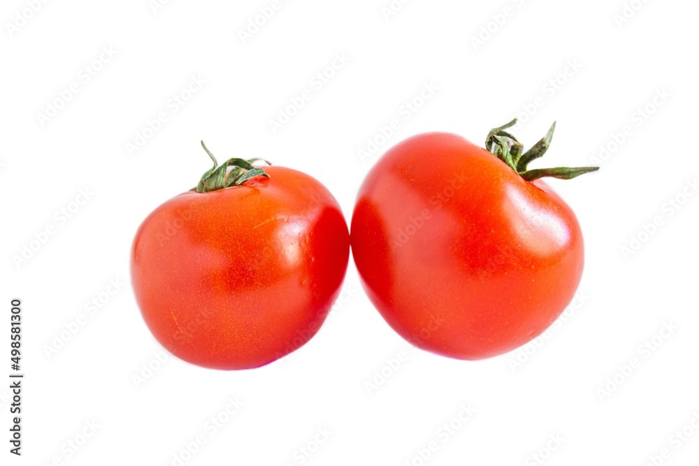 Closeup photo of ripe tomatoes isolated on white background Closeup photo of ripe tomatoes isolated on white background