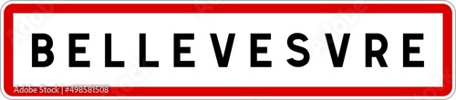 Panneau entrée ville agglomération Bellevesvre / Town entrance sign Bellevesvre