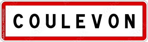 Panneau entrée ville agglomération Coulevon / Town entrance sign Coulevon