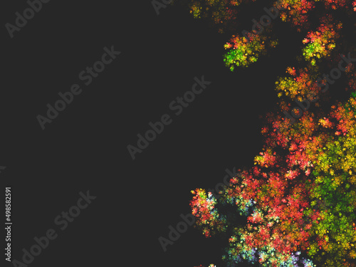 Abstract fractal art background, suggestive of astronomy and nebula. Computer generated fractal illustration art flowers