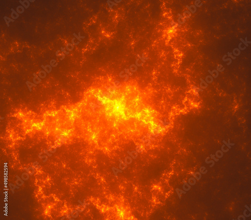 Abstract fractal art background  suggestive of fire flames and hot wave. Computer generated fractal illustration art fire crackle theme.