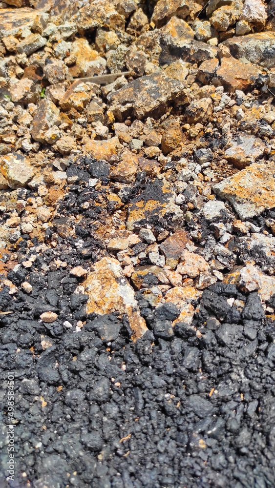 Asphalt edge background with two colors in the Cikancung area, Indonesia Asphalt edge background with two colors in the Cikancung area, Indonesia