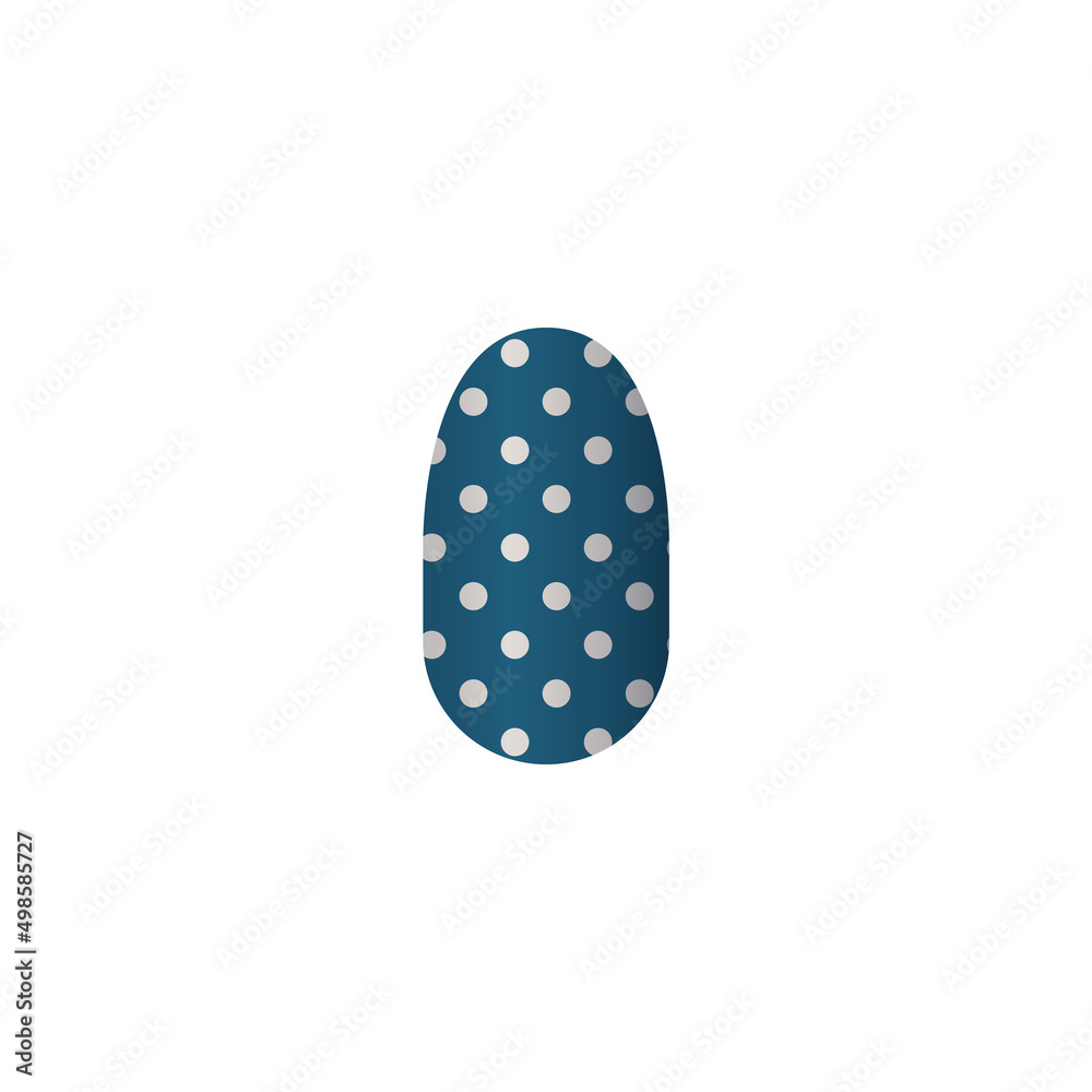 Nail manicure art design with polka dot realistic vector illustration isolated. Nail manicure art design with polka dot realistic vector illustration isolated.