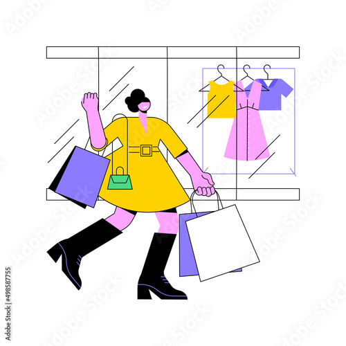 Anchor store abstract concept vector illustration. Major retail shop, large department store, shopping mall marketing, merchandise, attract customers to center, big retailer abstract metaphor.