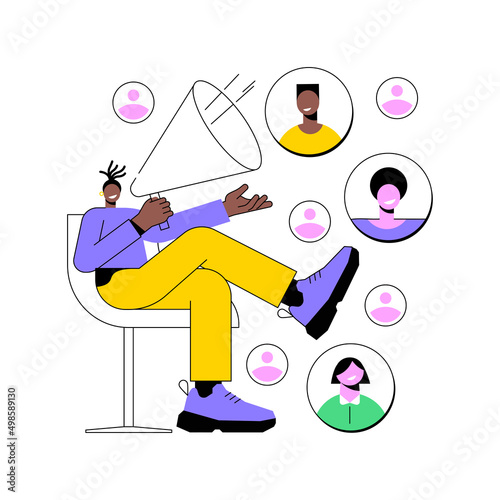 Diversity marketing abstract concept vector illustration. Inclusive marketing strategy, customized advertising approach, different communication, global marketplace, engagement abstract metaphor.