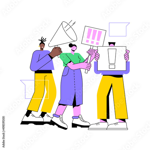 Consumer movement abstract concept vector illustration. Rights protection movement, consumer activism, international organization, buyer interest support, nonprofit advocacy abstract metaphor.