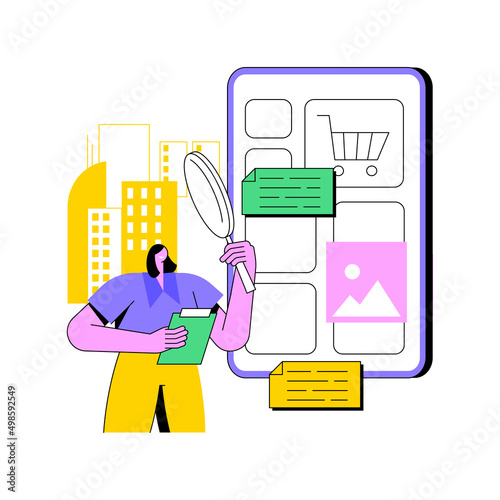 Digital guide abstract concept vector illustration. Mobile guide app, interactive tour, user manual, customer help, brand book, troubleshooting, information distribution abstract metaphor.