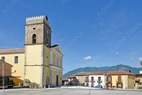 Εκτύπωση καμβά Square of Montefredane, an Italian village in the province of Avellino