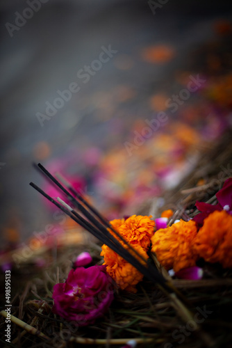 Ofrendas en el río Ganges