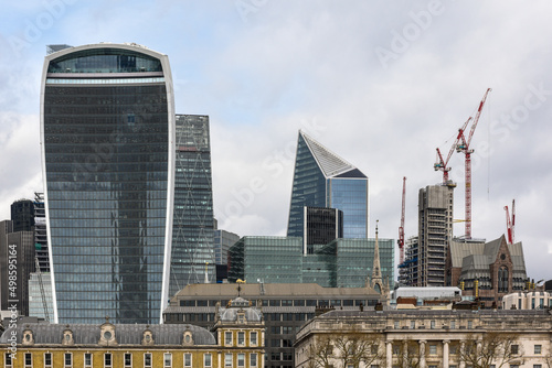 New buildings rise up behind traditional architecture in London city skyline