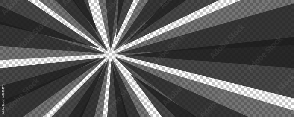 Black comic book transparent background