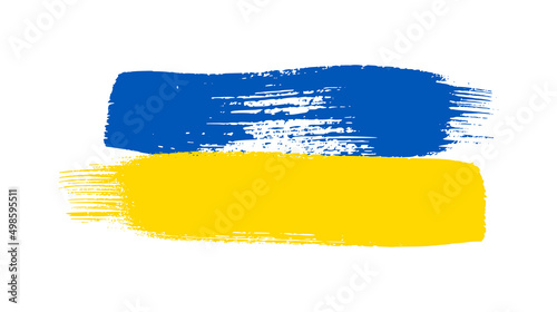 Ukrainian national flag in grunge style