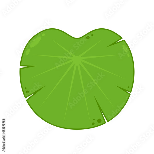 Canvastavla Lily pad vector. Lily cartoon vector on white background.