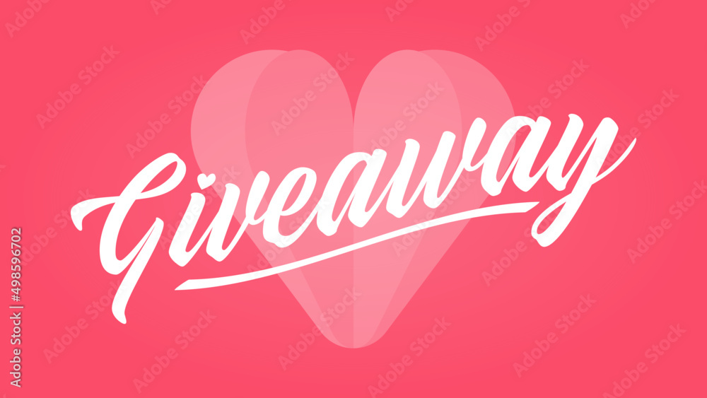 Naklejka premium Giveaway lettering for Valentine's Day