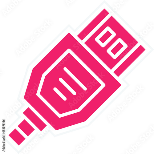 Vector Design Hdmi Cable Icon Style