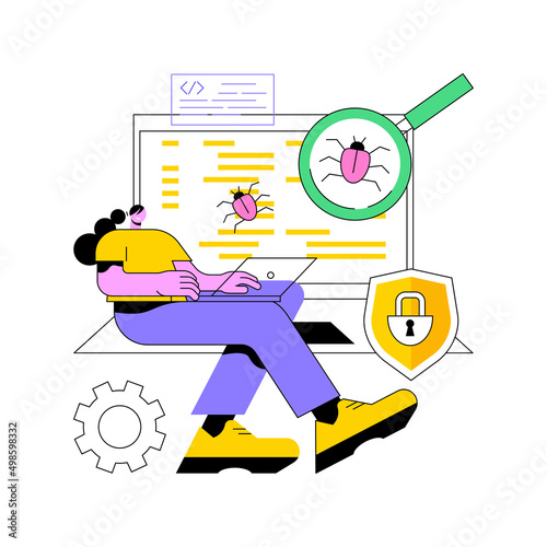 Beta testing abstract concept vector illustration. New product beta test, presale user experience, software development process, second phase testing, real environment check abstract metaphor.