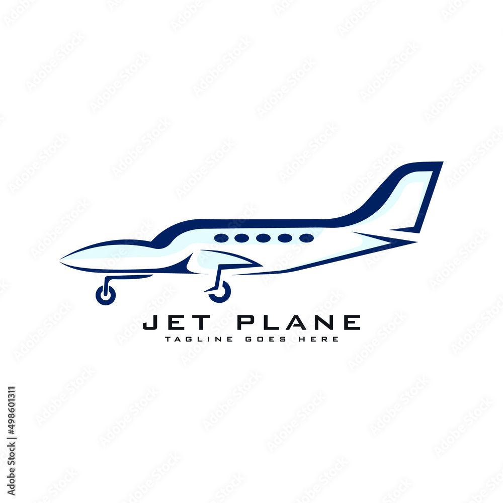 jet plane logo design template