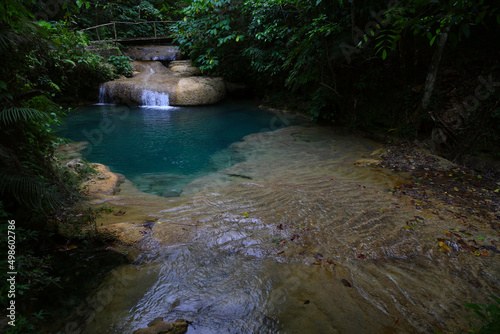 The Nicho waterfalls in the Cuban tropical forest photo