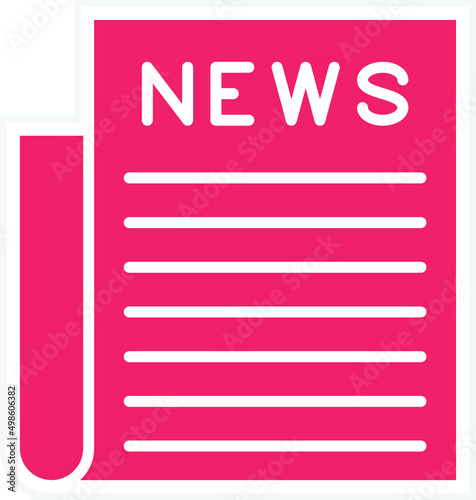 Vector Design Newspaper Icon Style