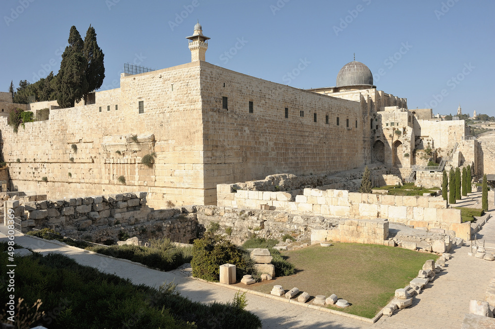 Ancient walls of the old city in Jerusalem
