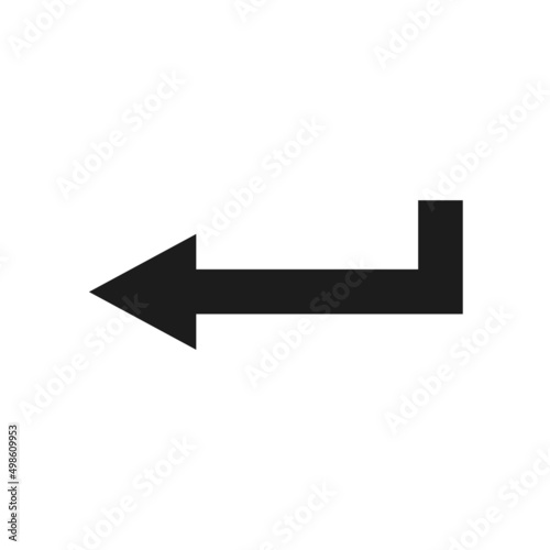 Enter symbol vector design. Isolated arrow pictogram.