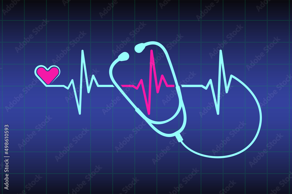Abstract stethoscope design, pink heart, ekg line illustration background. Healthcare background to use in health industry, cardiology, medical care, hospital, health science projects.
Abstract stethoscope design, pink heart, ekg line illustration background. Healthcare background to use in health industry, cardiology, medical care, hospital, health science projects.
