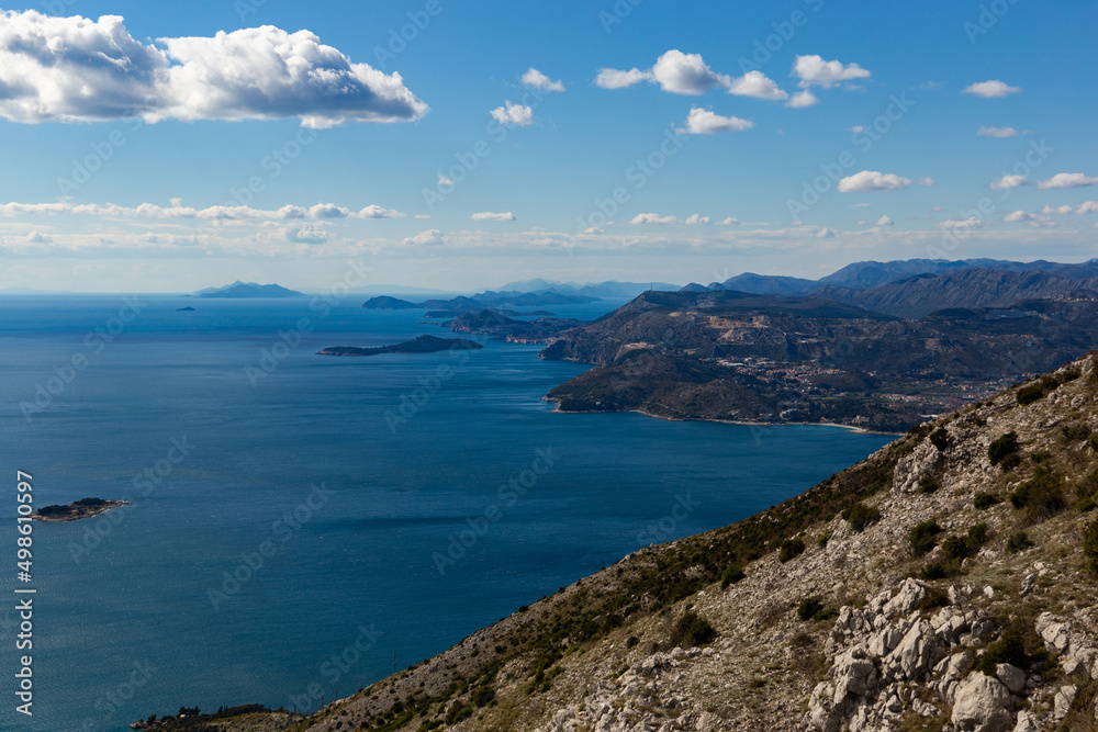 Coast of Adriatic sea near Dubrovnik. Croatia