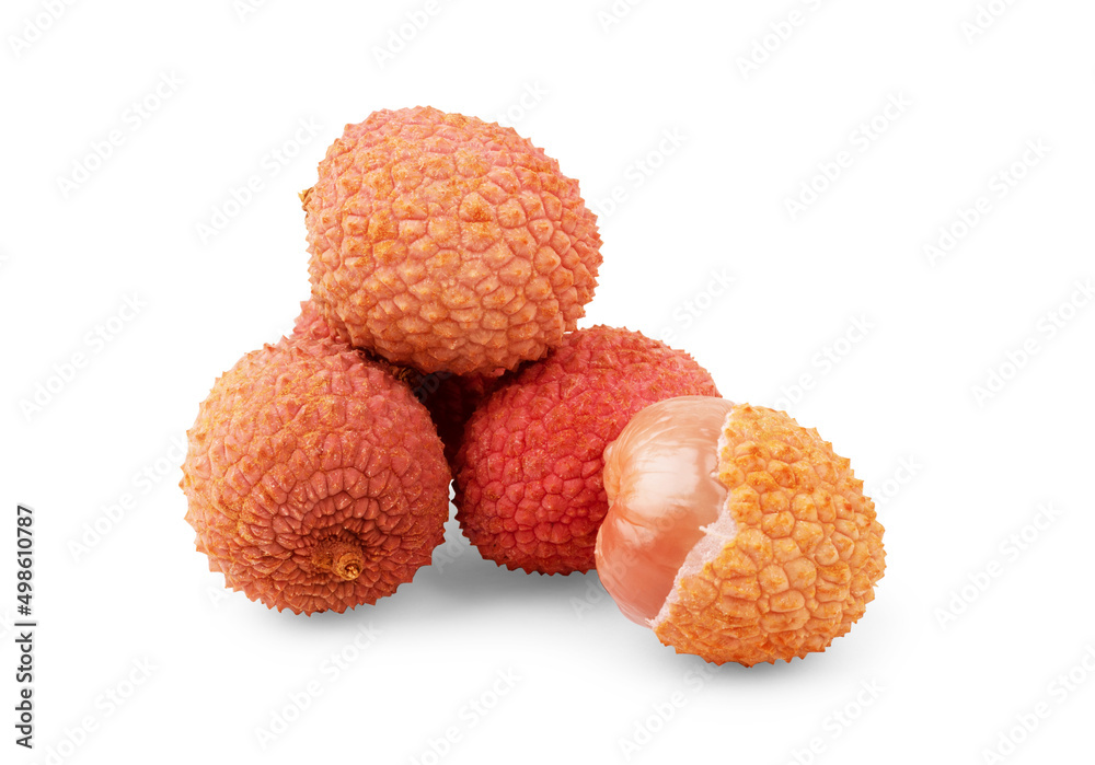 Litchi isolated on white background Litchi isolated on white background