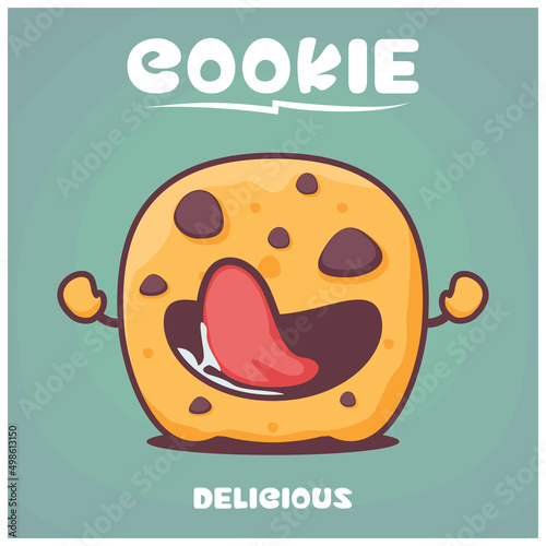 cookie cartoon. food vector illustration