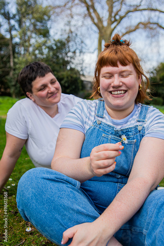 Girlfriends having a laugh.